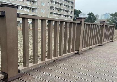 科阳户外防腐塑木护栏 道路景观栈道栏杆 河道两侧木塑地板防撞栏
