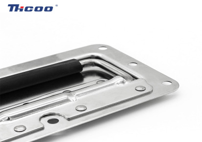 斯科LS504-3 嵌入式弹簧拉手 工具箱航空箱折叠提手 电柜箱把手碳钢