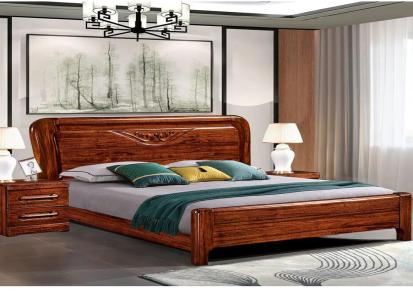 1.5米松木双人床价格 思宇双人床加工 现代中式现货速发
