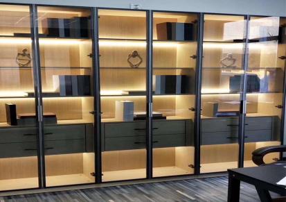 多功能书柜设计 现代实木书柜 简约开放式书柜 选鼎木家具