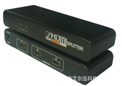 一分二 HDMI分配器 1分2分频器 一进二出HDMI分频器
