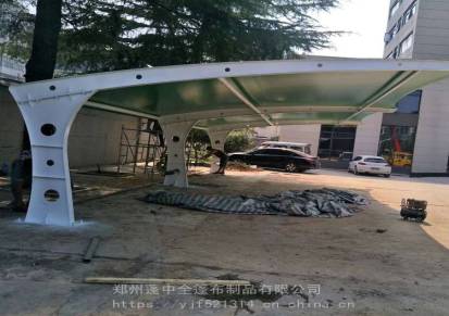 郑州顺发制作汽车停车棚遮阳蓬防雨棚样式优雅