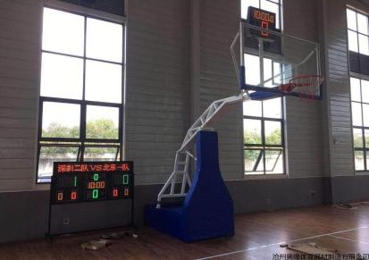 亚尚室内篮球架成人标准凹箱可移动学校比赛室内篮球架批发