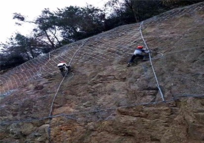 山坡防护网治理 公路边坡防护网 自然灾害治理 阻止山体落石