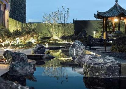 天然黑山石 日式庭院禅意天合景观石 免费设计 上门服务