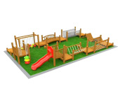 户外大型儿童游乐设备不锈钢木质滑梯无动力游乐设备公园景区设施