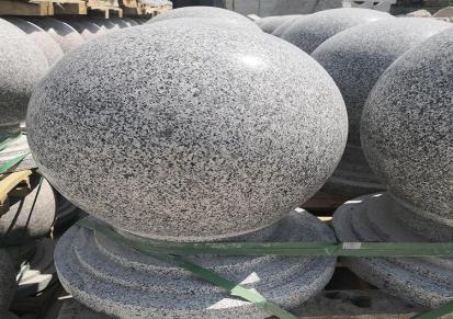 芝麻灰挡车球图片停车场用异型石材支持定制 冠众石材