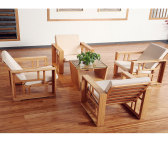 美时美器竹家具创意家居休闲椅沙发套组1802