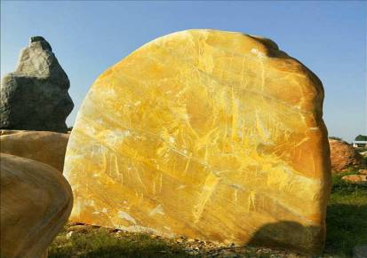 批发各式各样的黄蜡石美丽乡村建设石乡村刻字石