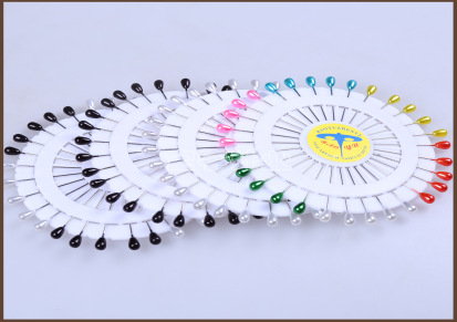 BY厂家直销 塑料盒装珠光针 彩珠针 环保珠光针定位针