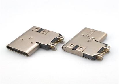 USB 2.0母座反向沉板1.361.852.56平口斜口短体母座90度4p