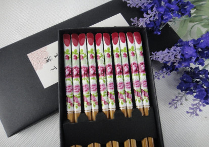 韩式竹筷  天然楠竹  便携礼盒5双套装 单双简装 结婚送礼佳品