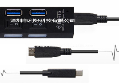 USB 3.1 Type-C转七口七开关3.0  苹果Macbook 3.1 集