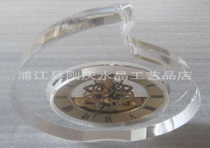 厂家批发水晶时尚摆件钟表 个性定制水晶钟表 新款上市水晶K9钟表
