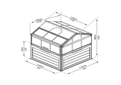 iMolly小型温室铝合金花房 组装花圃多肉暖房 支持定制