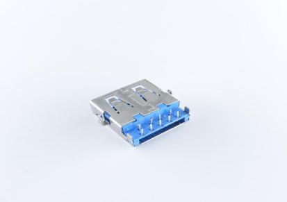 厂家批发高品质3.0USB插座A母沉板USB接口直边环保耐高温恒祺电子