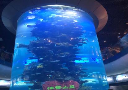 定做大鱼缸 亚克力工程鱼缸 3米高鱼缸定制 海洋餐厅设计与施工 戏浪海景