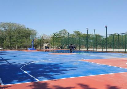 拓步厂家定制硅pu篮球场材料施工学校操场运动跑道地面硅pu铺设