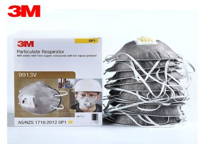 3M 9913V口罩 防有机蒸气异味及颗粒物活性炭口罩防尘毒防尘口罩