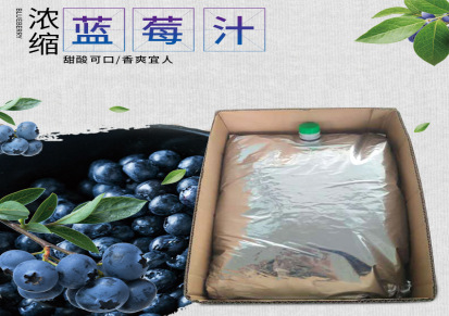 花青健蓝莓浓缩汁 大兴安岭产地蓝莓汁 蓝莓汁饮品原材料