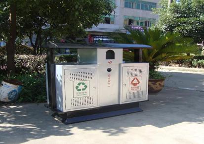 贵州不锈钢垃圾桶分类果壳皮箱公园垃圾箱镀锌板垃圾箱冲孔垃圾箱