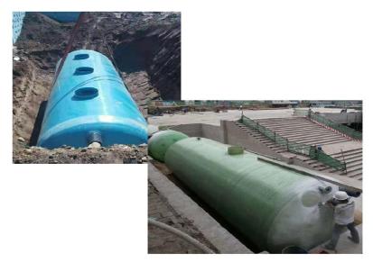 安徽宣城100m3玻璃钢化粪池枣强化粪池厂家雨水收集池-石拓节能