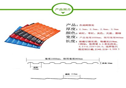 广东塑料建材厂家直销隔热、防腐 、耐用抗老化asa合成树脂瓦价格