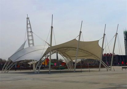 安装搭建广场舞台膜结构 商业表演舞台钢膜结构遮阳棚 膜结构雨篷