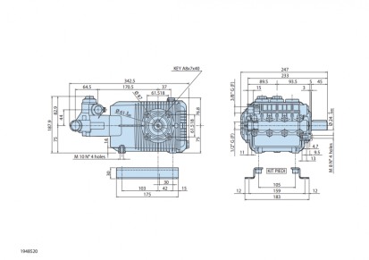 意大利高压柱塞泵高压水泵AR艾热除尘加湿清洗泵造景--SHP2250