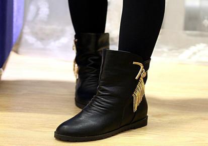 2016秋季新款欧美女靴子粗跟低跟马丁靴加厚棉靴套筒女中筒靴批发
