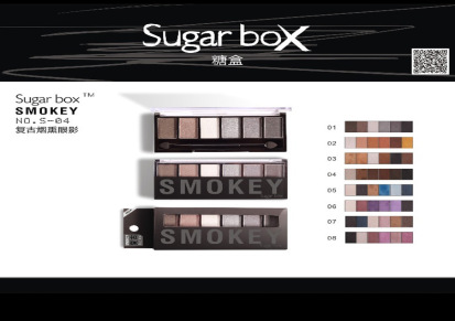 rbox/糖盒  复古六色烟熏眼影 妆效持久服帖 大地色系
