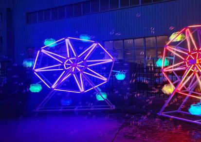 网红LED摩天轮泡泡机 360度旋转全自动供水 智乐互动游乐设施