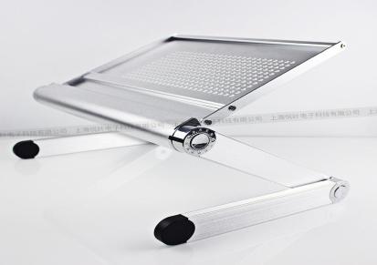 鸿叶电脑桌面投影仪支架免打孔可折叠铝合金托盘置物架