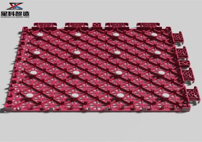 四川星科米字格运动地板 室外球场防滑拼装塑料悬浮地板