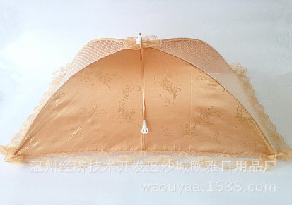长方形高档蕾丝绣花食物罩/活动菜罩/折叠菜罩/伞式蕾丝菜罩/饭罩