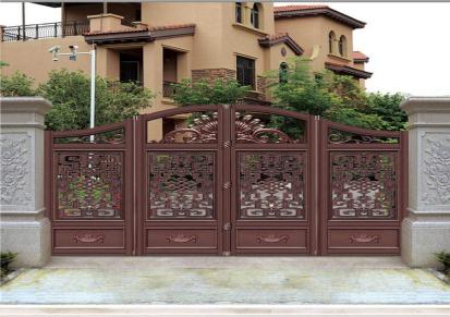 珠海铝艺门 不锈钢庭院门私人别墅围墙大门定制