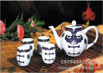 长期供应 景泰蓝茶具定制商务馈赠礼品 定制礼品茶具 私家定制品