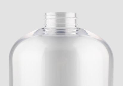 [骏烁塑料]定制1000ml透明洗发水瓶 塑料PET按压式沐浴露瓶 圆肩护发素瓶