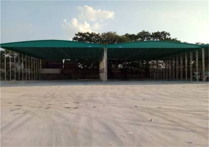 广州海珠区厂家定做推拉帆布雨棚遮阳挡雨蓬篮球场帐篷伸缩篷价格