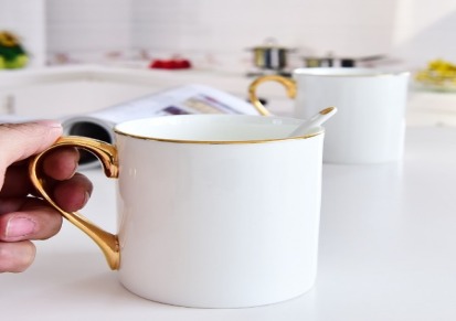 厂家批发骨瓷马克杯 陶瓷水杯 创意咖啡杯子早餐礼品杯可定制logo