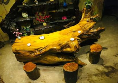 福建福州原木木雕流水茶台天然实木功夫泡茶桌