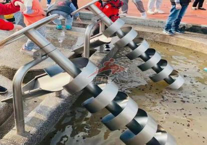 骑牛人公园阿基米德取水器不锈钢户外无动力玩水设备亲子互动装置