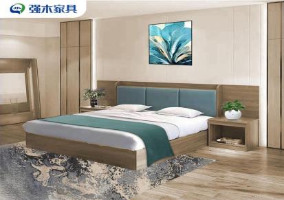 星级酒店床架床箱宾馆公寓 重庆实木家具主卧 选择强木家具