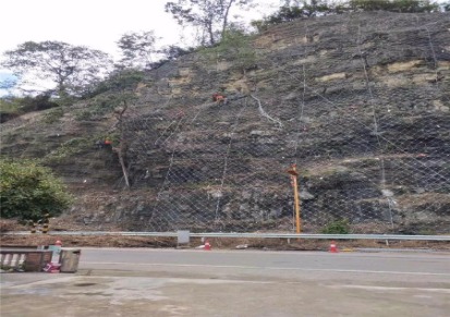 山坡防护网治理 公路边坡防护网 自然灾害治理 阻止山体落石