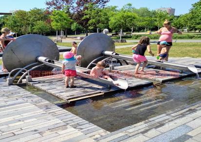 儿童戏水渠户外玩水沟槽不锈钢水互动设施亲子玩水装置
