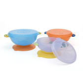 柚芽宝宝吸盘碗套装 可进微波炉吸盘碗强吸力防打翻碗婴儿吃饭碗