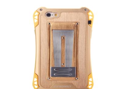 批发苹果6plus纳菲拉丝支架iphone6 5.5金属保护套 5.5木质手机壳