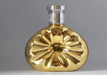 700ml电镀彩色玻璃洋酒瓶XO威士忌酒玻璃瓶 加厚瓶透明空瓶厂家供应500ml