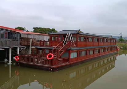 殿宝木船定制16米观光画舫船全国一件代发颜色可选