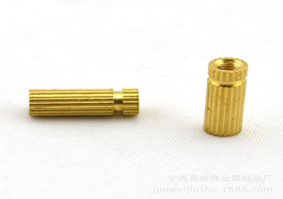 厂家直销热融铜嵌件Ф8.5*8*1/4-20unc美制螺纹 摄像头用